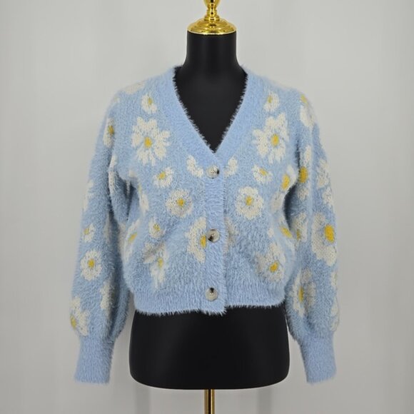 Willow and Wind Blue Floral Sweater - Picture 3 of 8